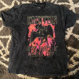 BLACK LED ZEPPELIN T-SHIRT, size: large